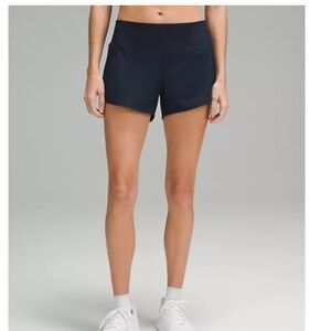 Navy Lululemon shorts, size 8